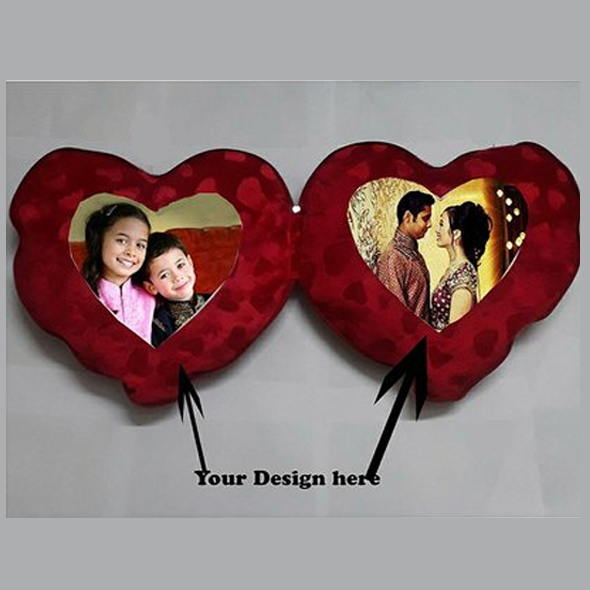 Personalised  couple heart pillow